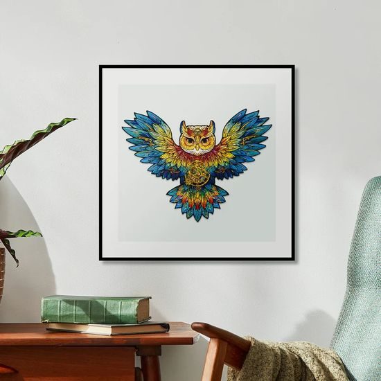 RoboTime Dřevěné puzzle Sova