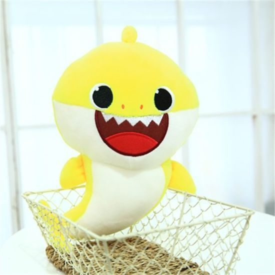 Baby Shark plyšový na baterie se zvukem- žlutý