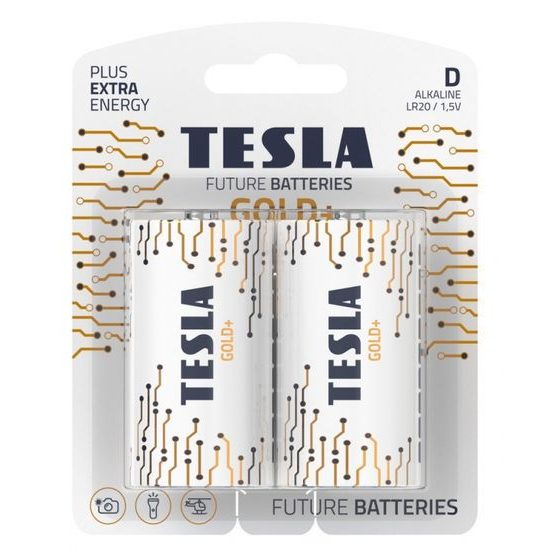 TESLA BATTERIES D GOLD+ ( LR20 / BLISTER FOIL 2 PCS )