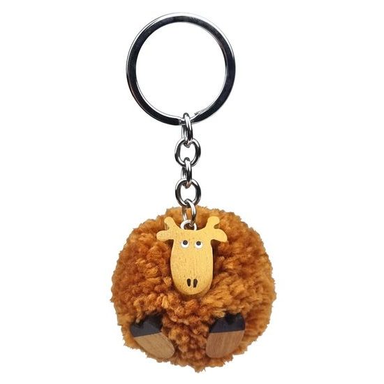 2Kids Toys Dřevěná klíčenka pompon Žirafa