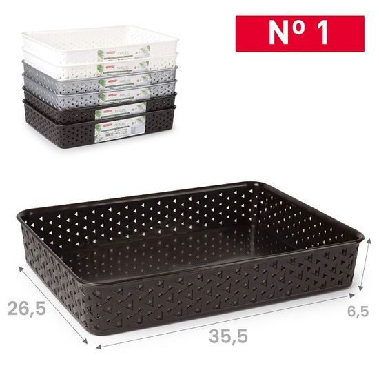 PF Plastový organizér 26,5x35,5x6,5cm příroda č.1 mix barev