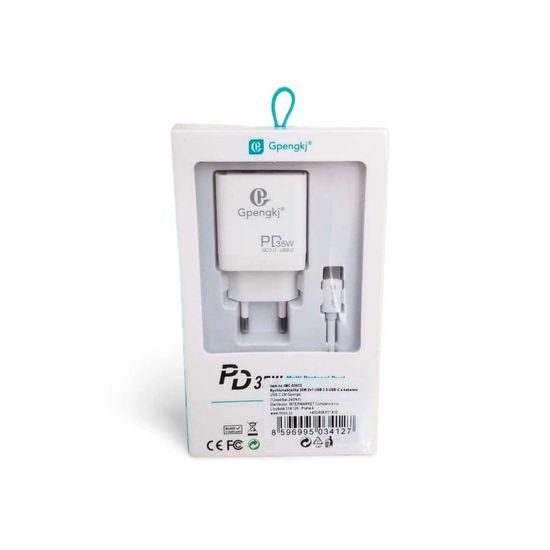 Rychlonabíječka 35W 2v1 USB 3.0 USB-C s kabelem USB-C 2M Gpengkj