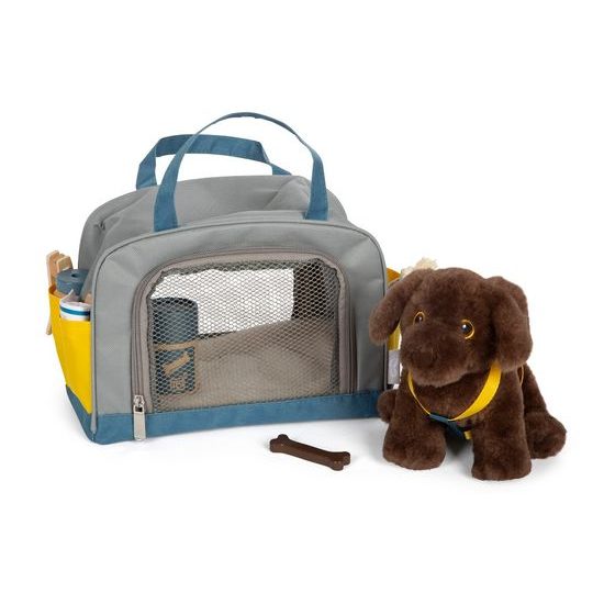 small foot Plyšový pes s pečovatelskou sadou