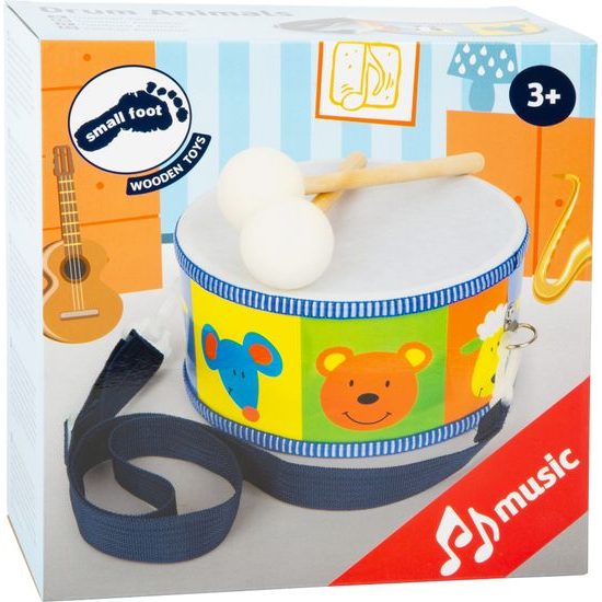 small foot Dětské dřevěné hudební nástroje buben zvířata