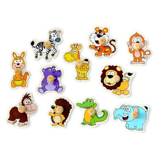 2Kids Toys Dřevěné puzzle Safari 11 dílků