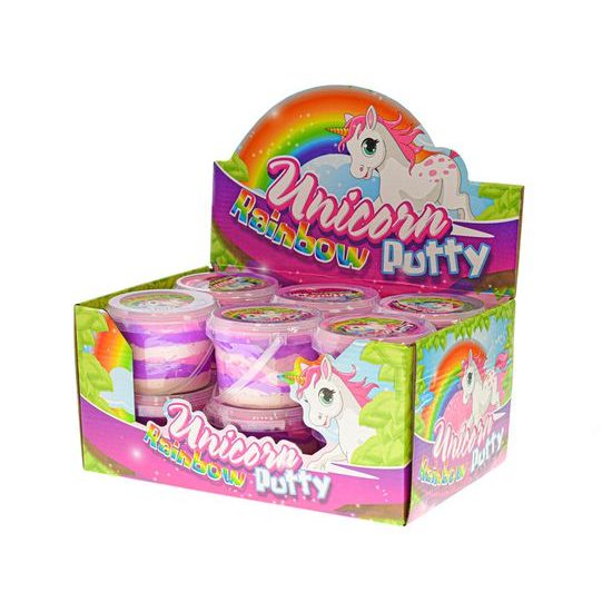Unicorn hmota skákající 110gr jednorožec duhová v kelímku 12ks v DBX