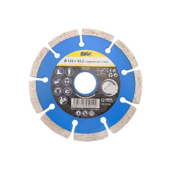 Diamantový kotouč segmentový 115*22,2mm MAGG