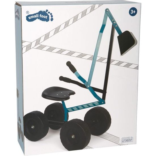 small foot Bagr s kolečky modrý