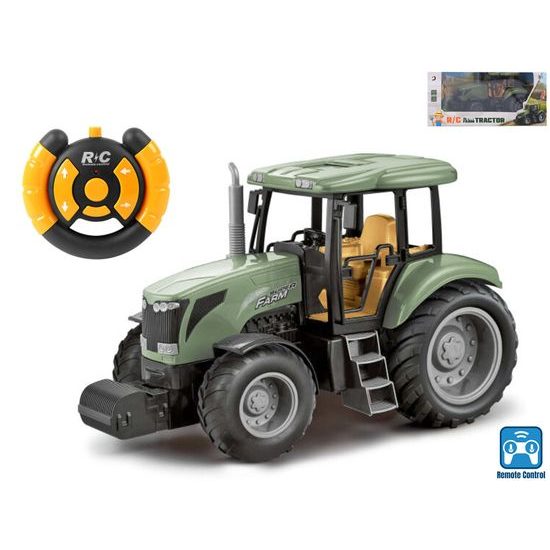 R/C traktor 24cm na baterie 2,4GHz plná funkce s USB nabíjením v krabičce
