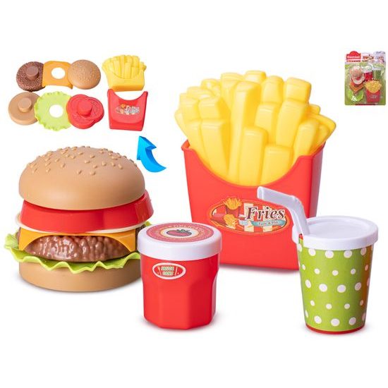 Fastfood hrací set 11ks na kartě