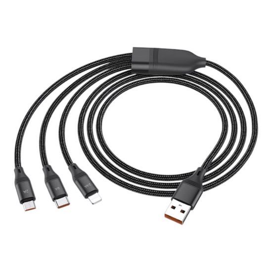 Ultra 6A nabíjecí datový kabel 1m Lightning & Micro & Type-C
