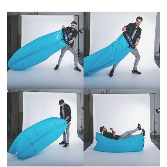 Samonafukovací vak LAZY BAG - červený
