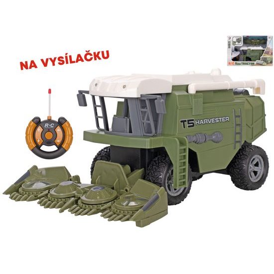 R/C kombajn 24cm na baterie 27MHz plná funkce s USB nabíjením se světlem v krabičce