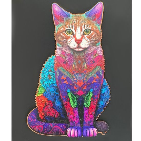 Dřevěné puzzle - Kočka