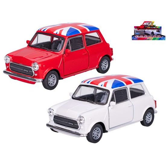 Welly Mini Cooper 1300 UK 10,5cm kov zpětný chod 2barvy 12ks v DBX