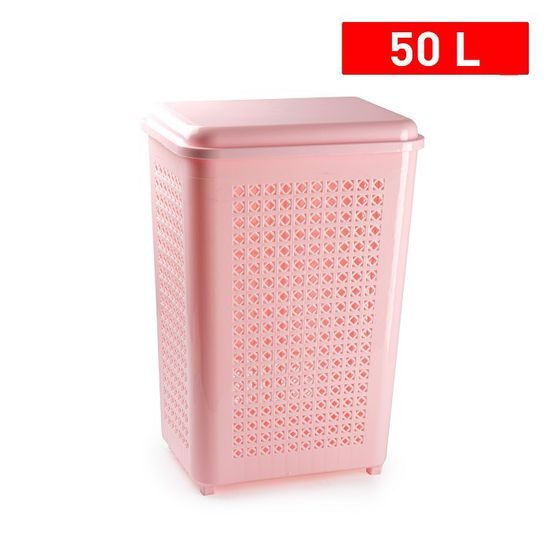 PF Koš na prádlo 50L - růžový