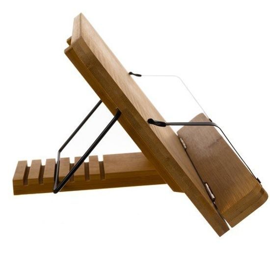 Dřevěný stojan na tablet a knihu