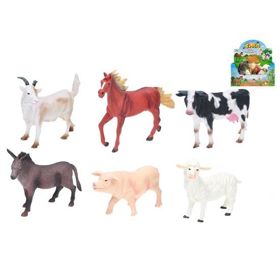 Zvířátka farma 15-20cm 6druhů 12ks v DBX