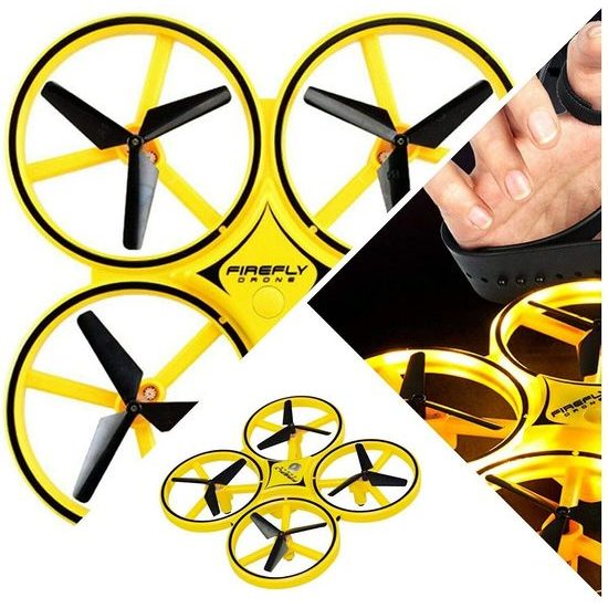 Dron ovládaný pohybem ruky