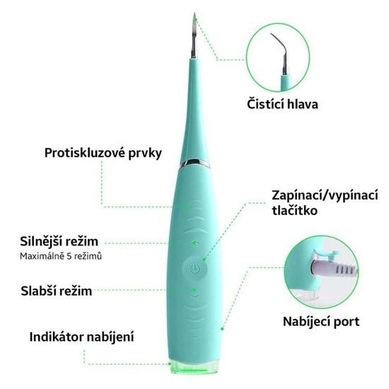 Ultrazvukový čistič zubů - Electric Cleaner