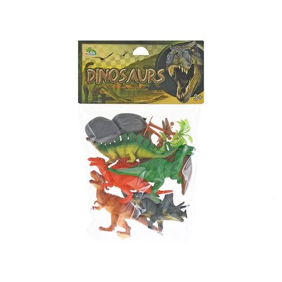 Dinosauři 12-13cm 6ks s doplňky v sáčku