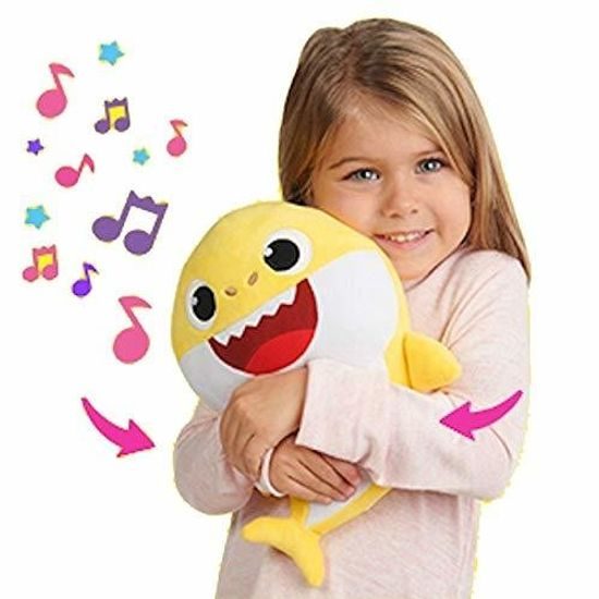 Baby Shark plyšový na baterie se zvukem- žlutý