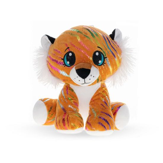 Tygr Star Sparkle plyšový oranžový 16cm sedící 0m+ v sáčku