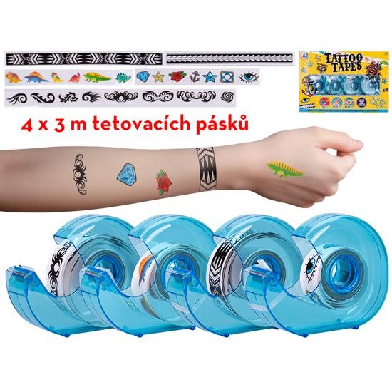 Lepící pásky s tetováním 4ks v krabičce