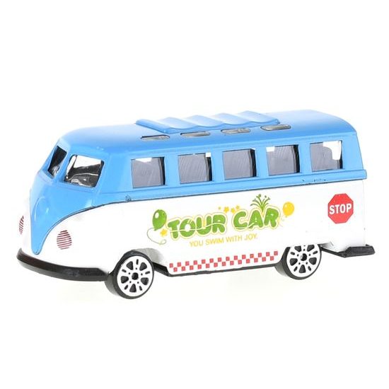 Autobus 7,5cm kov volný chod 3barvy v krabičce 24ks v DBX