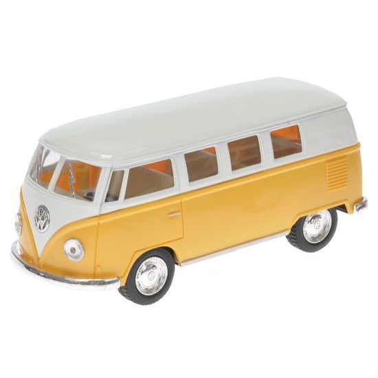 Kinsmart Autobus Volkswagen 1:32 13cm kov zpětný chod 4barvy 12ks v DBX