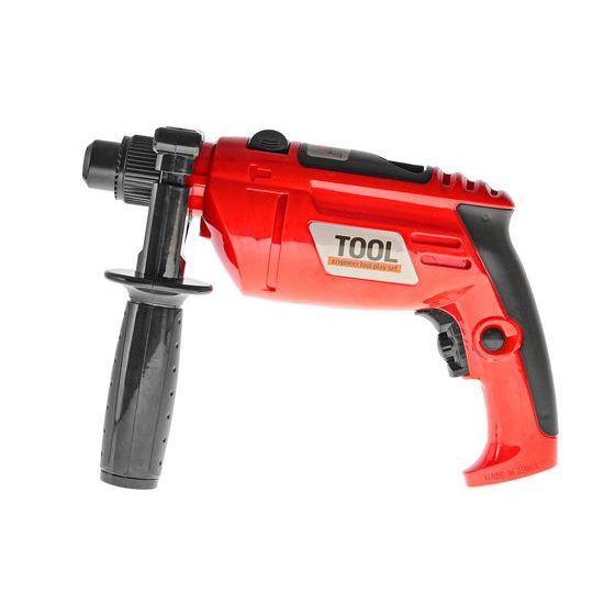 Vrtačka 22cm červená na baterie s doplňky v krabičce