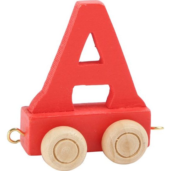small foot Dřevěný vláček barevná abeceda 1 ks vagónku