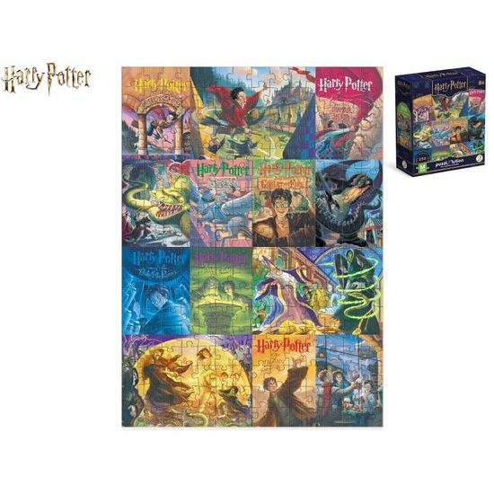 Harry Potter puzzle 39x28cm přebaly knih 250dílků v krabičce