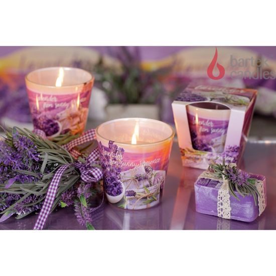 Bartek Svíčka sklo 115g Lavender Fields