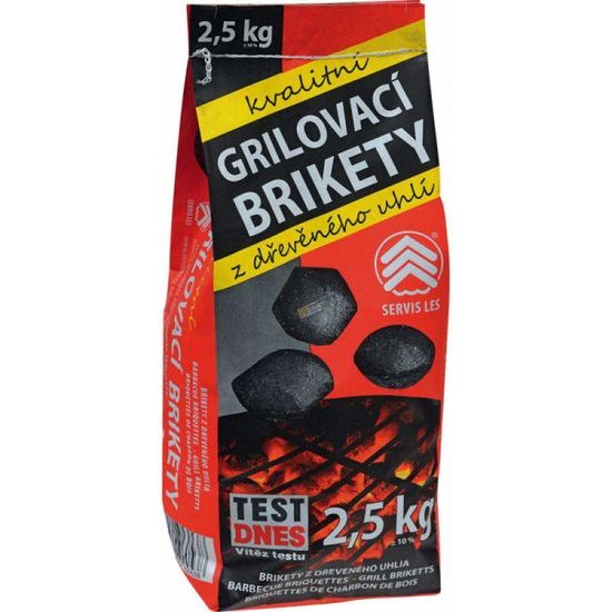 Brikety grilovací 2,5kg (238ks/pal)