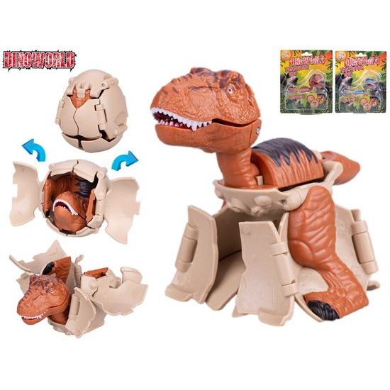 Dinoworld dinosaurus 9,5cm skládací 3druhy na kartě