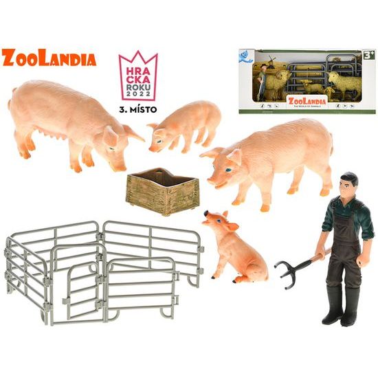 Zoolandia zvířátko farma s mláďaty a doplňky 2druhy v krabičce