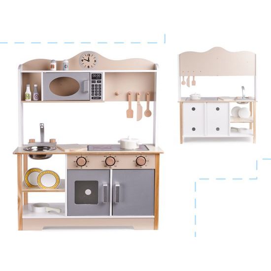LULILO Dětská dřevěná kuchyňka MDF KUKETO + příslušenství