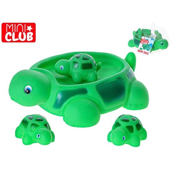Mini Club želva 21cm do vany se třemi želvičkami 4m+ v síťce