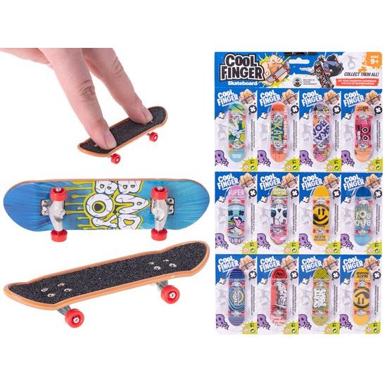 Skateboard 9,5cm kov 12ks na kartě