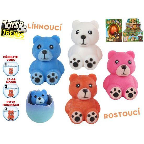 Toys&Trends medvídek líhnoucí a rostoucí 4barvy v krabičce 12ks v DBX