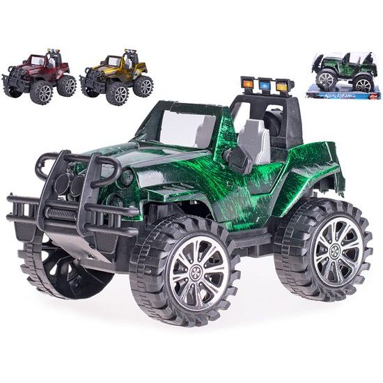 Auto terénní 17cm na setrvačník 3barvy v krabičce