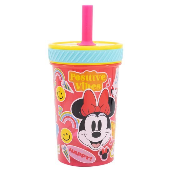 Bezpečný plastový kelímek 370 ml - Minnie Mouse Flower Power