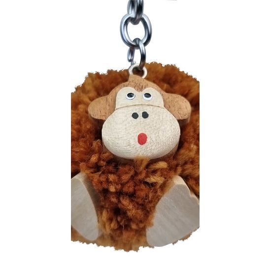 2Kids Toys Dřevěná klíčenka pompon Opice