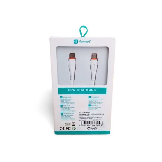 Datový kabel USB-C - USB-C 65W 30MB/s 2M