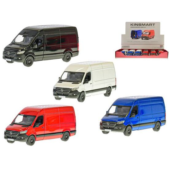 Kinsmart Mercedes-Benz Sprinter 13cm kov na zpětný chod 4barvy 12ks v DBX