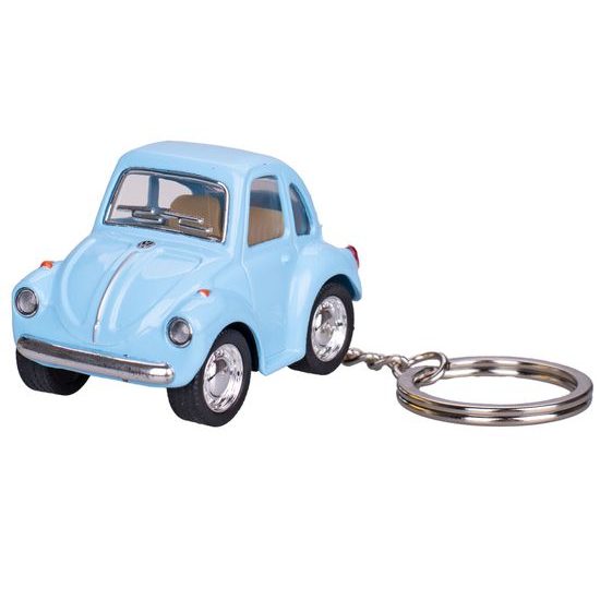 Kinsfun Volkswagen Beetle kov 5,5cm zpětný chod/přívěsek na klíče 4barvy 12ks v DBX