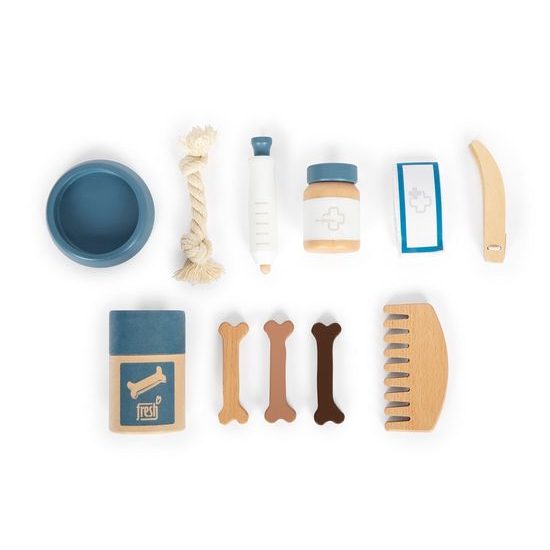 small foot Plyšový pes s pečovatelskou sadou