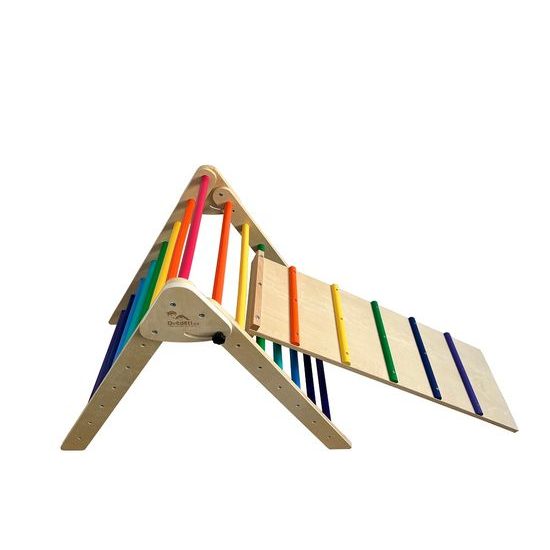 2Kids Toys Piklerové trojúhelník s deskou duhový