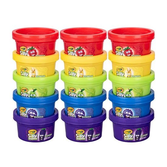 Crayola hmota tvarovací 28g vonící v kelímku 5druhů 24m+ 15ks v sáčku